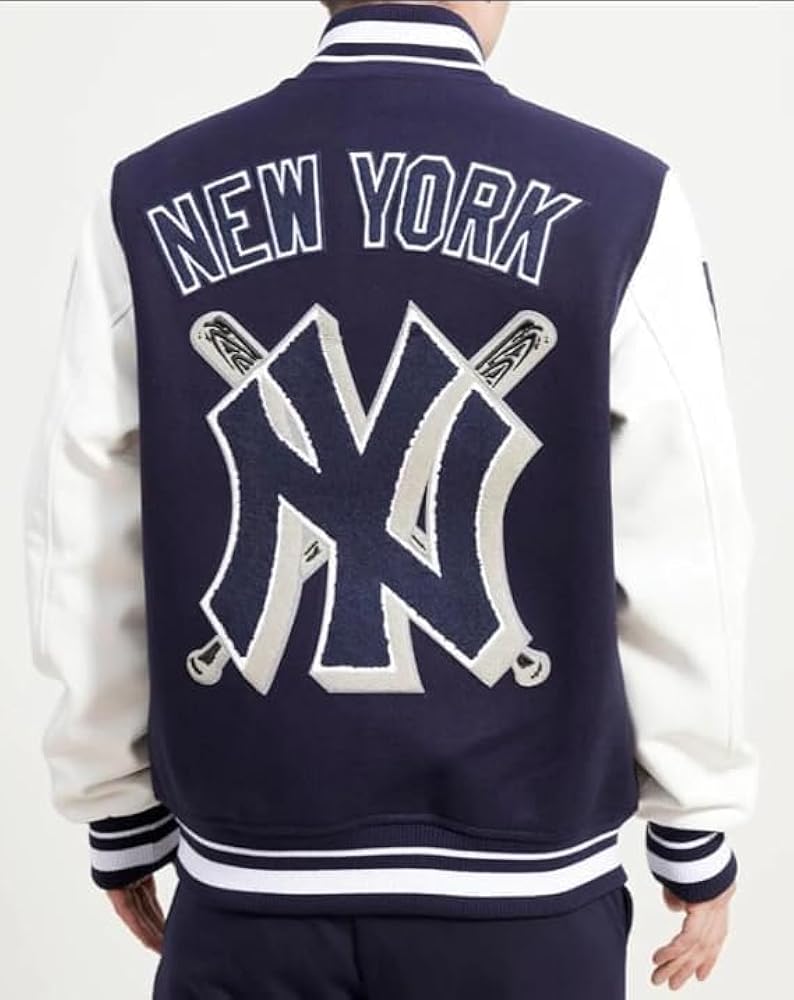 Mens New York Letterman Yankees Mash Up Varsity Jacket Mens NY